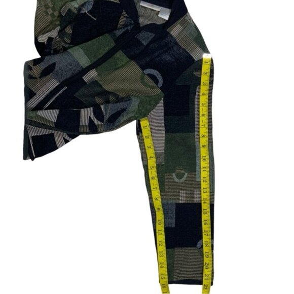 Preswick & Moore Petites Jacket Zip Up Blazer Color block Olive Green Women SM - Picture 5 of 16